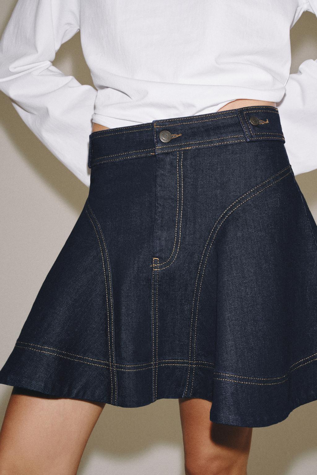 КОРОТКАЯ ДЖИНСОВАЯ ЮБКА — ZW COLLECTION
