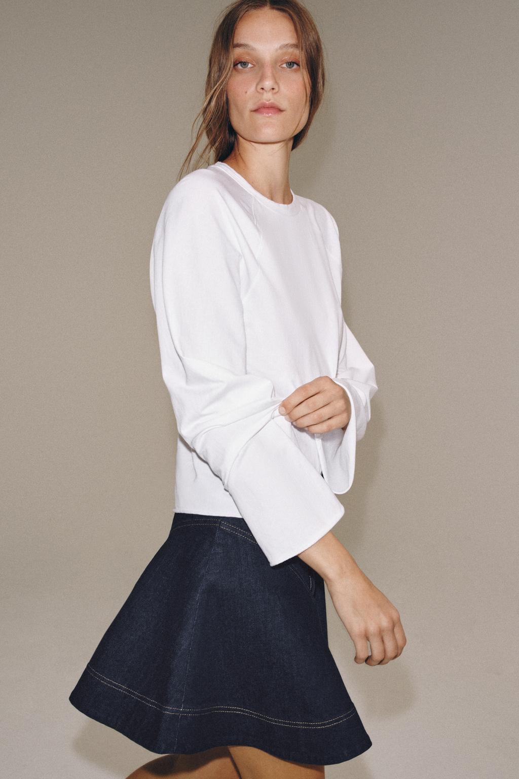 КОРОТКАЯ ДЖИНСОВАЯ ЮБКА — ZW COLLECTION