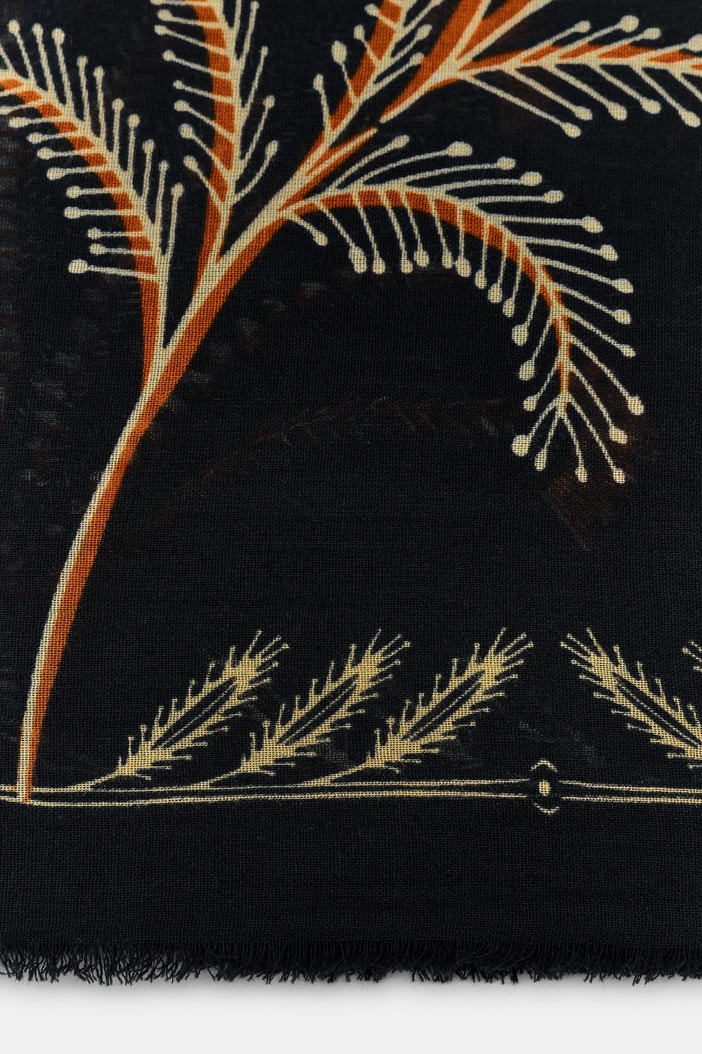 ШАРФ ИЗ ЛЬНА С ПРИНТОМ