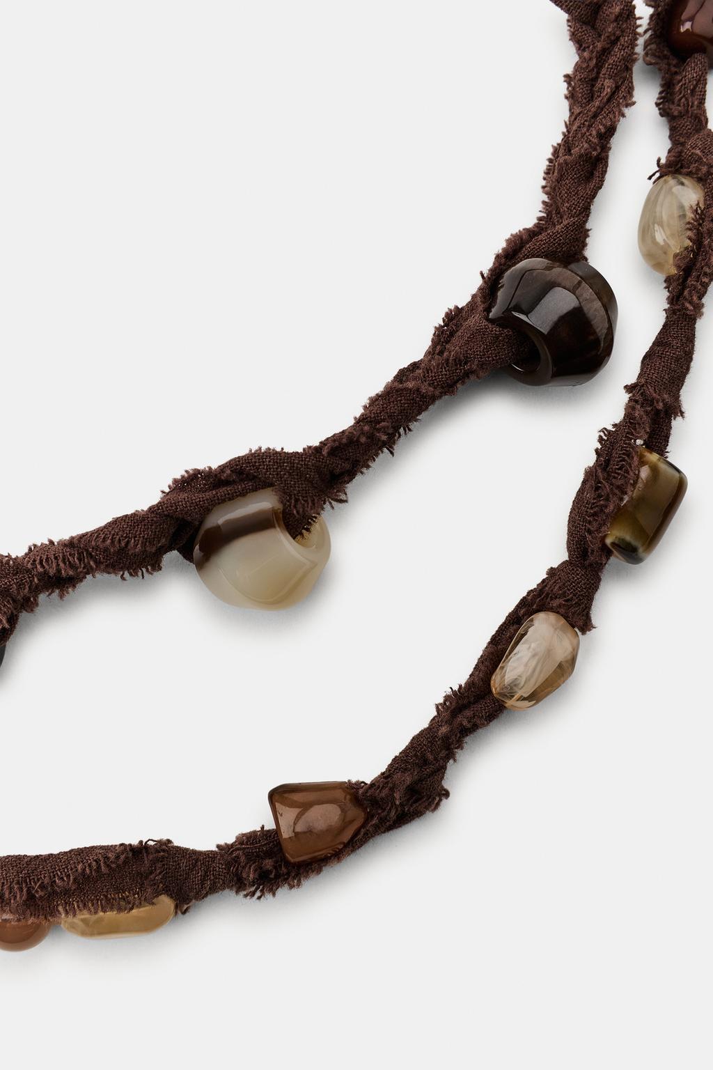 РЕМЕНЬ ИЗ ДВОЙНОГО ШНУРА С ЭЛЕМЕНТАМИ ИЗ СМОЛЫ