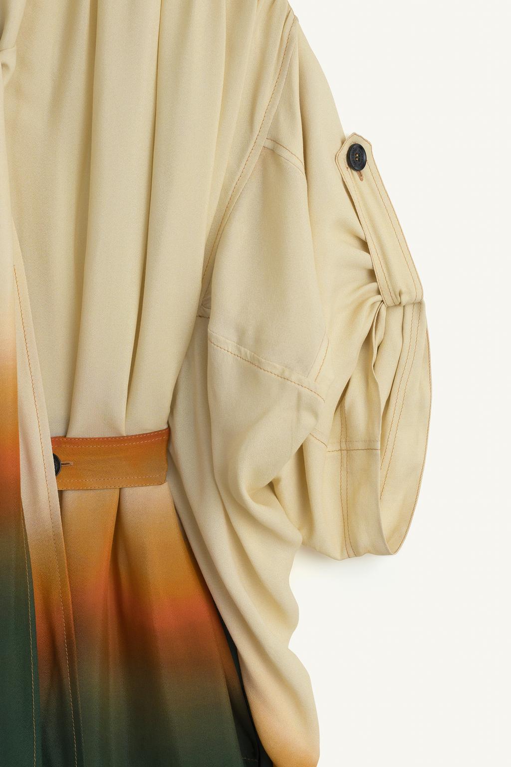 Платье миди с принтом