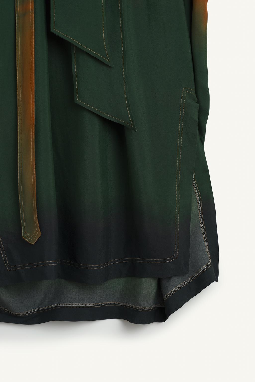 Платье миди с принтом