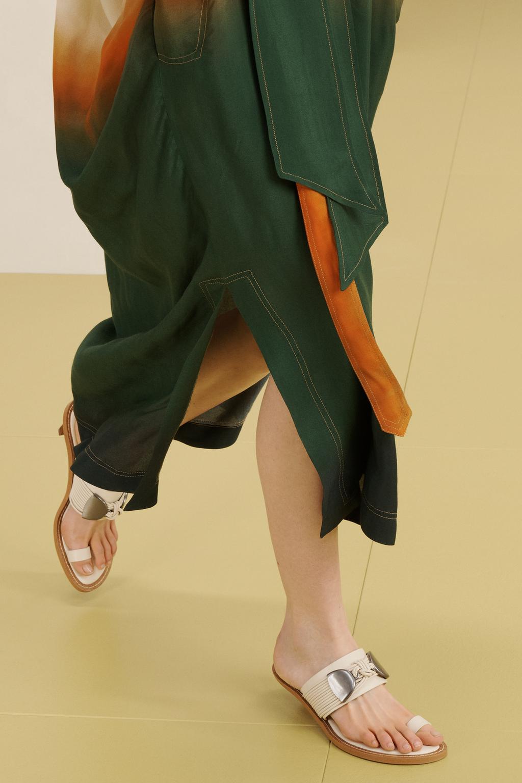 Платье миди с принтом