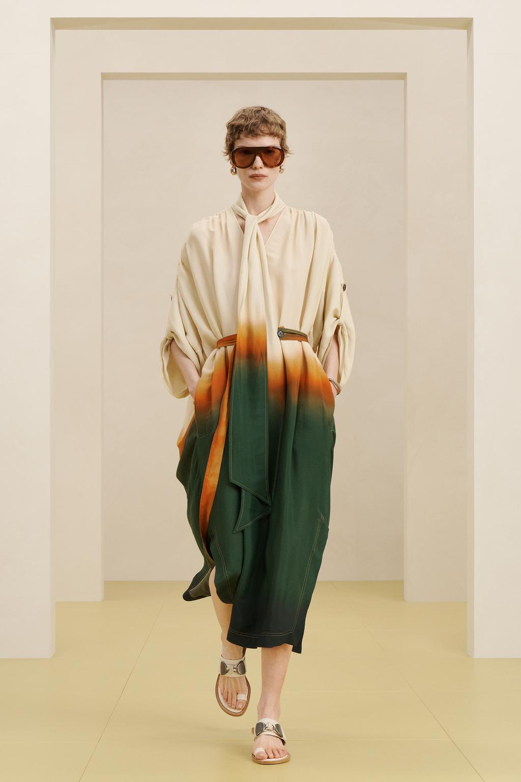 Платье миди с принтом