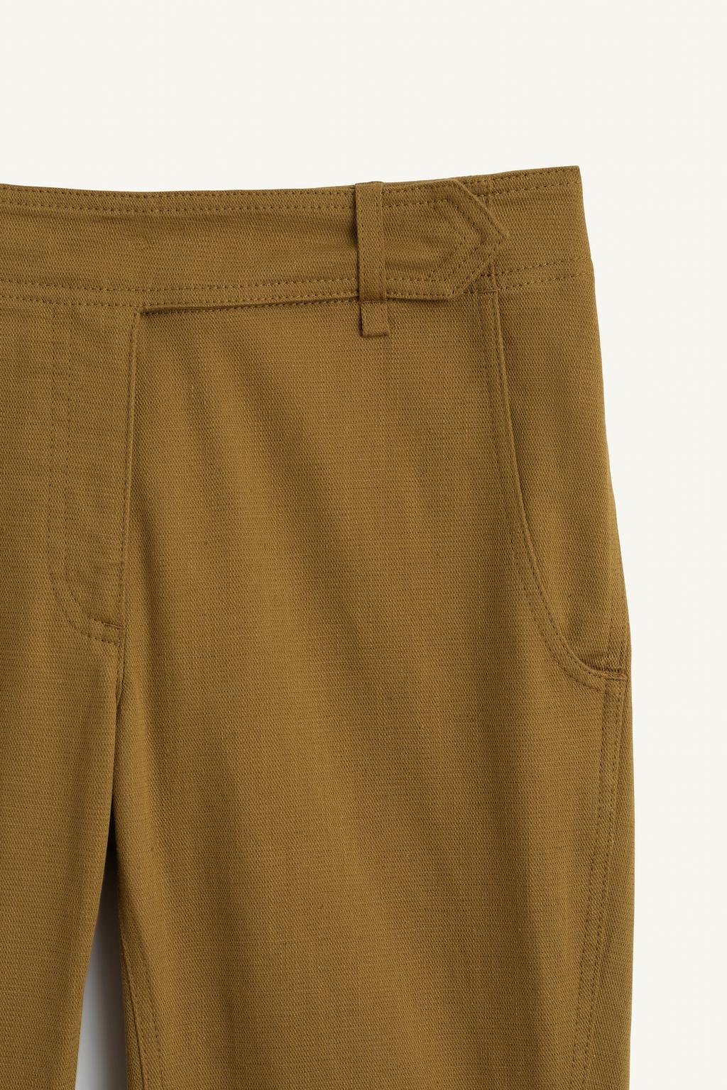 Узкие брюки из льна