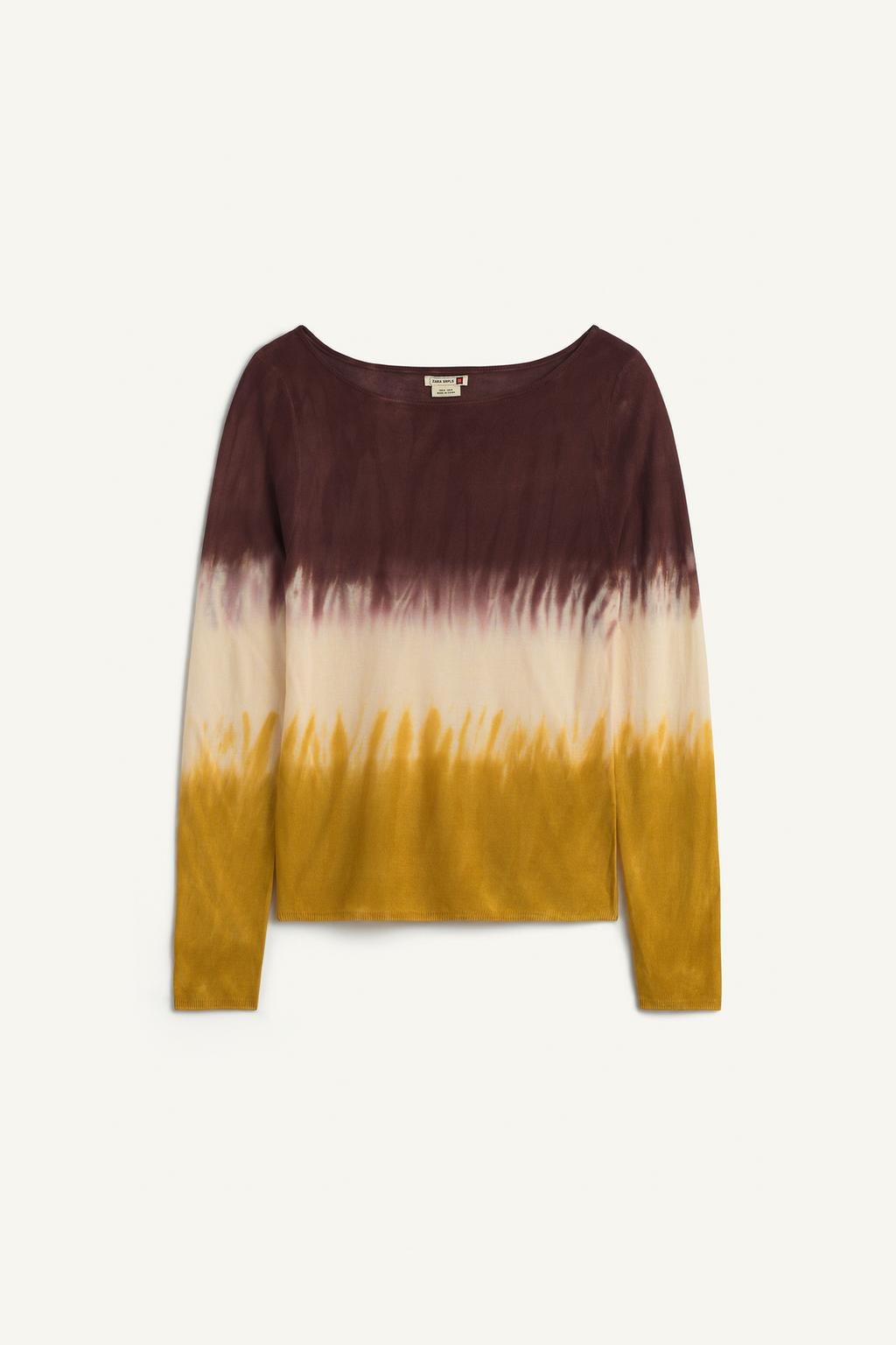 Джемпер с принтом из трикотажа