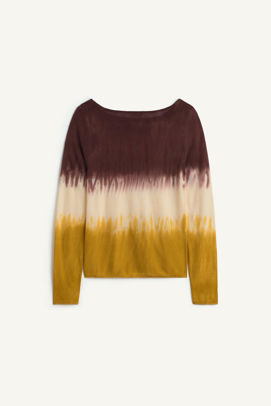 Джемпер с принтом из трикотажа