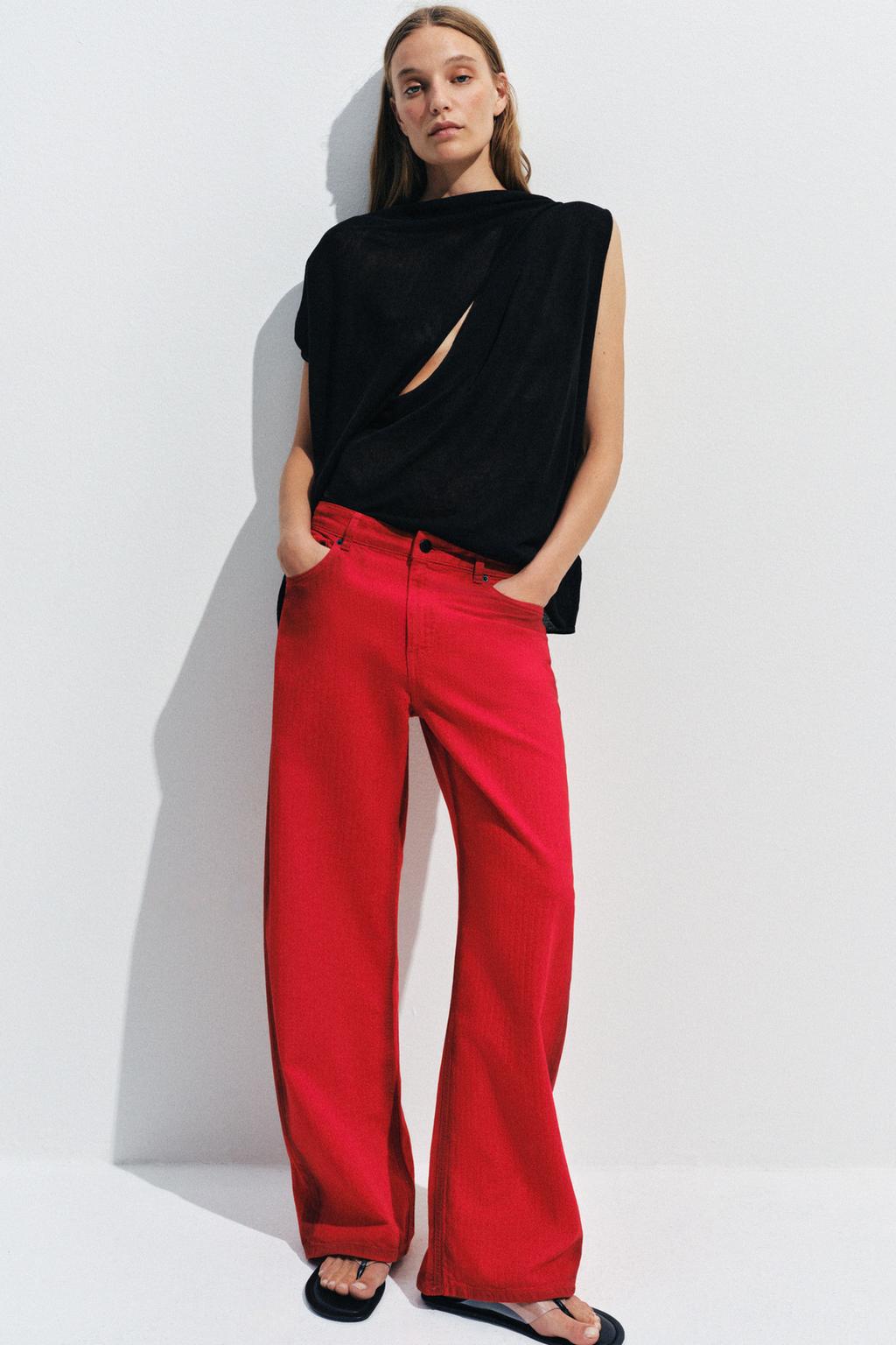 ДЖИНСЫ WIDE LEG С НИЗКОЙ ПОСАДКОЙ — ZW COLLECTION