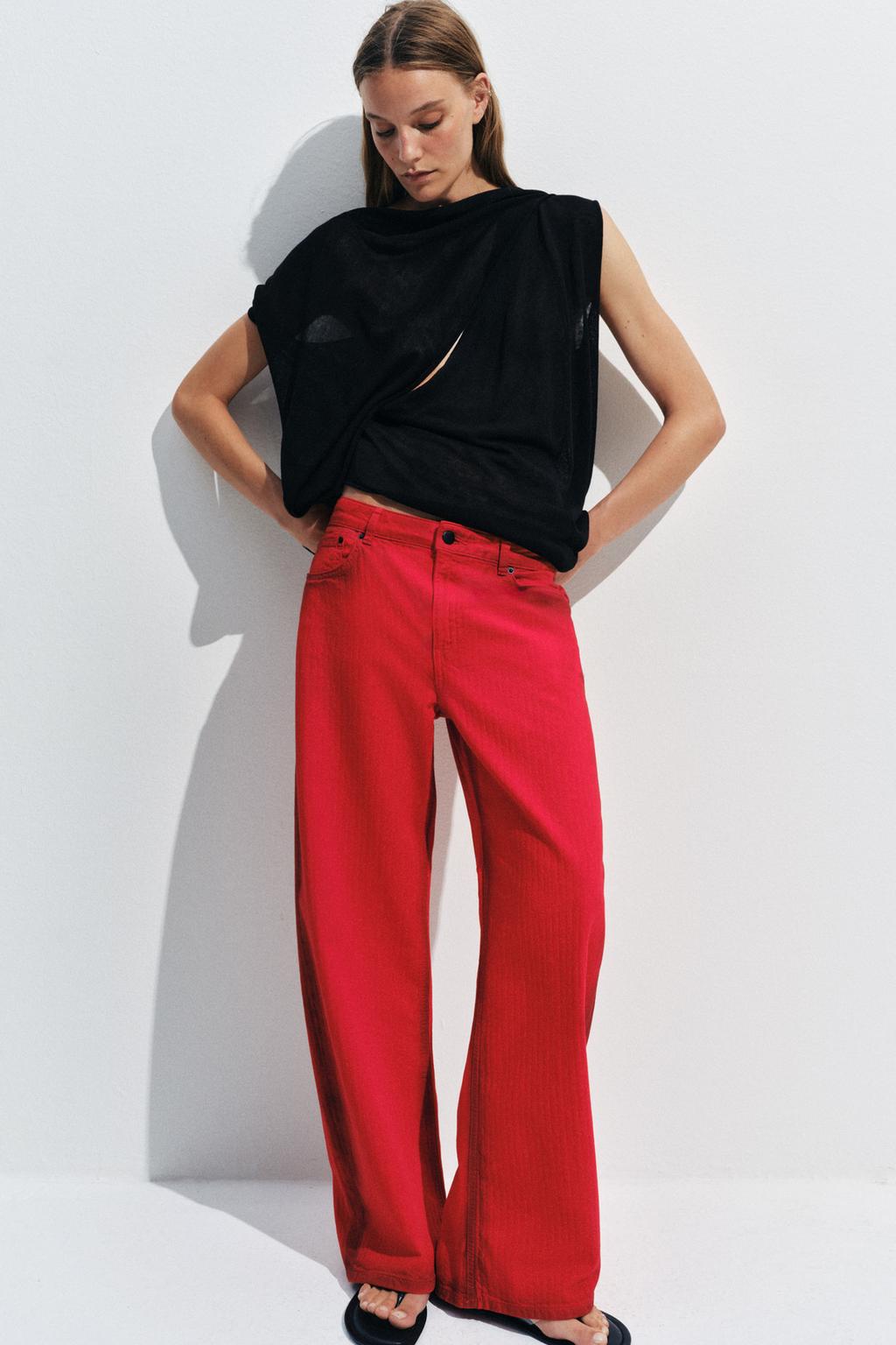 ДЖИНСЫ WIDE LEG С НИЗКОЙ ПОСАДКОЙ — ZW COLLECTION