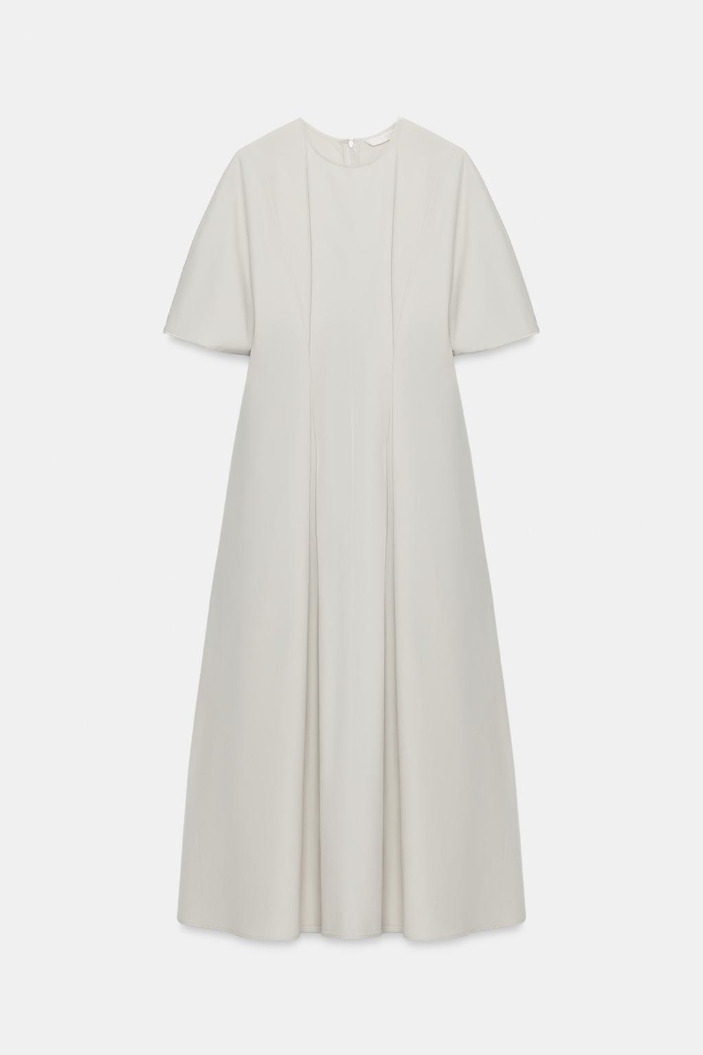 ПЛАТЬЕ ИЗ ПОПЛИНА СО СКЛАДКАМИ — ZW COLLECTION