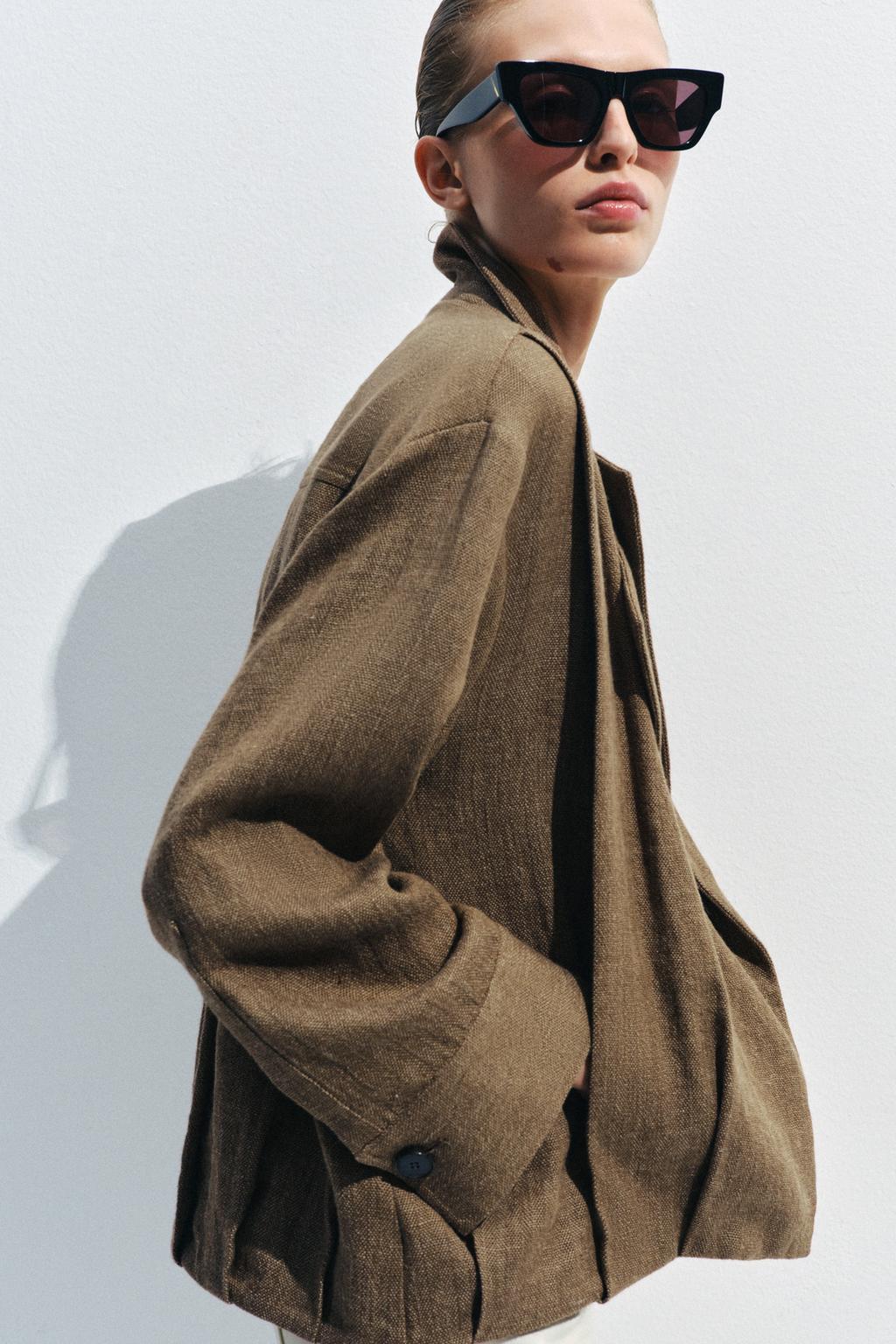 БОМБЕР ИЗ ЛЬНА С КАРМАНОМ — ZW COLLECTION