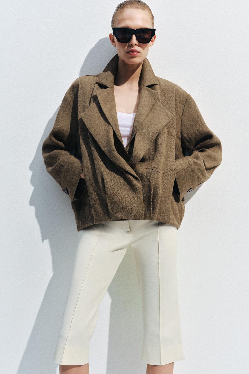 БОМБЕР ИЗ ЛЬНА С КАРМАНОМ — ZW COLLECTION