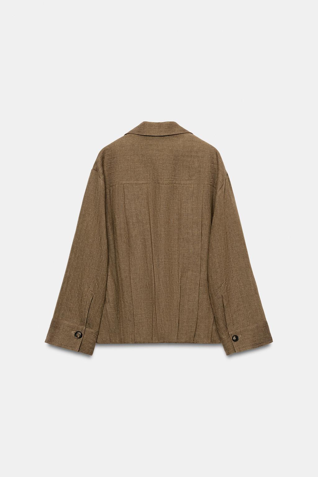 БОМБЕР ИЗ ЛЬНА С КАРМАНОМ — ZW COLLECTION