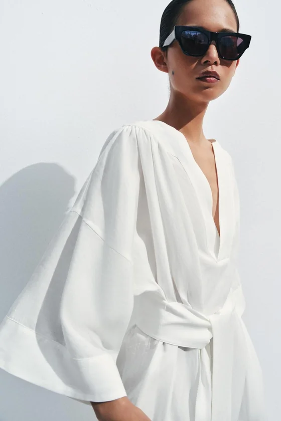ПЛАТЬЕ-ТУНИКА С ПОЯСОМ — коллекция Zara «ZW»