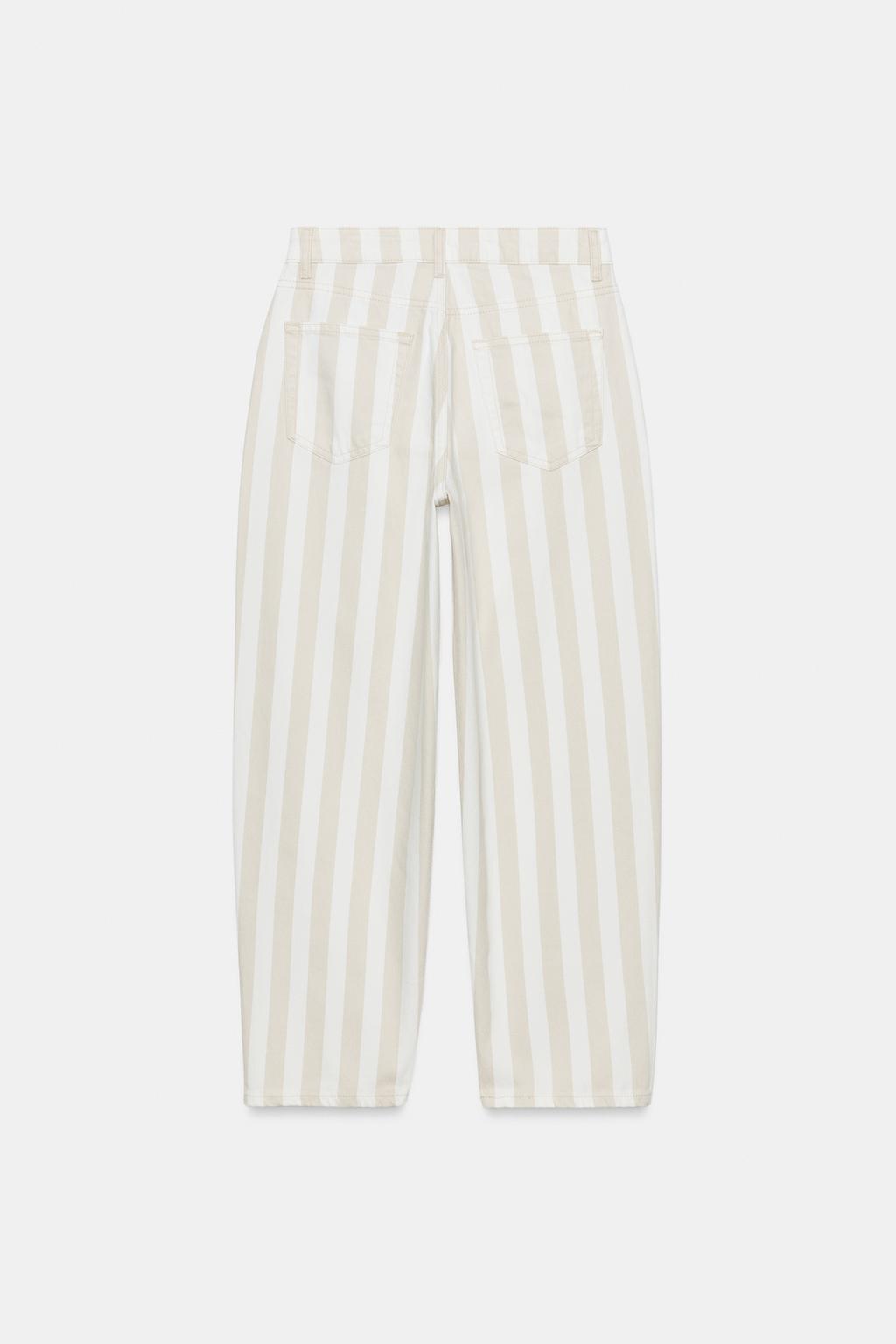 ЗАУЖЕННЫЕ ДЖИНСЫ В ПОЛОСКУ СО СРЕДНЕЙ ПОСАДКОЙ — ZW COLLECTION