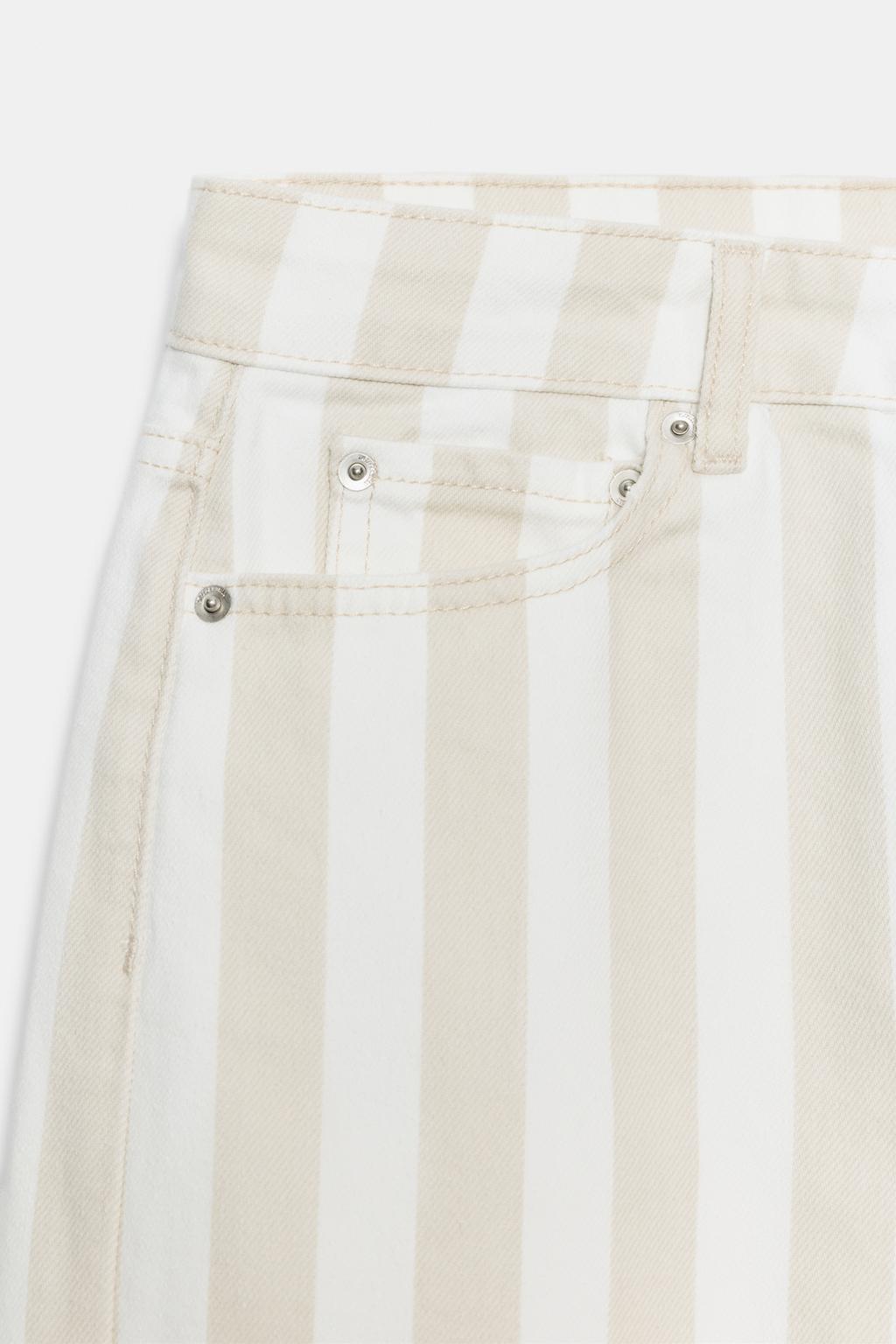 ЗАУЖЕННЫЕ ДЖИНСЫ В ПОЛОСКУ СО СРЕДНЕЙ ПОСАДКОЙ — ZW COLLECTION