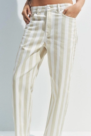 Зауженные джинсы в полоску со средней посадкой — коллекция Zara «Zw»- Заказать в России