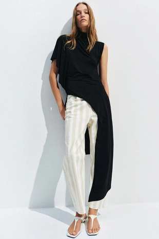 Зауженные джинсы в полоску со средней посадкой — коллекция Zara «Zw»- Заказать в России