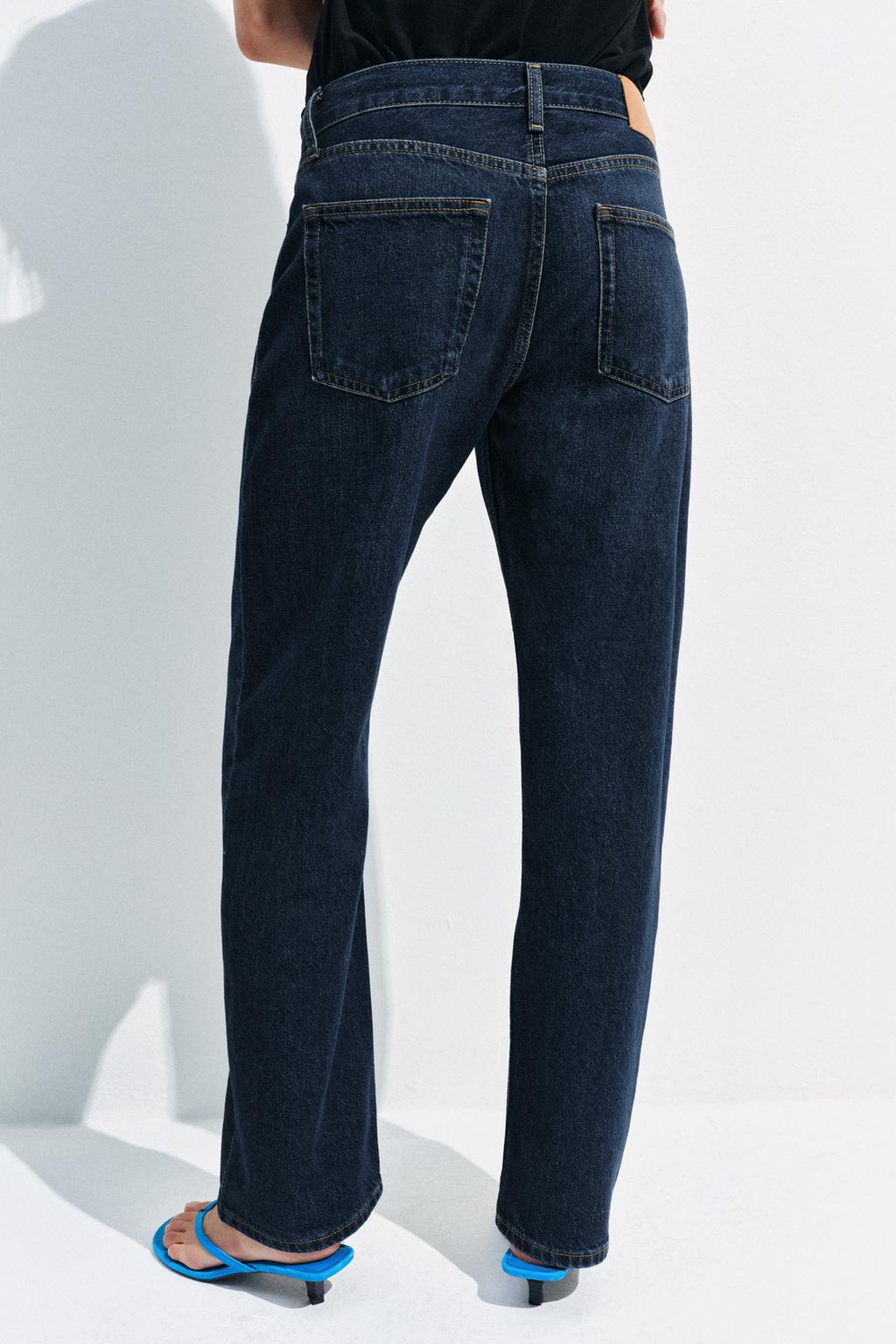 Zara Джинсы прямого кроя с низкой посадкой — коллекция zara «zw