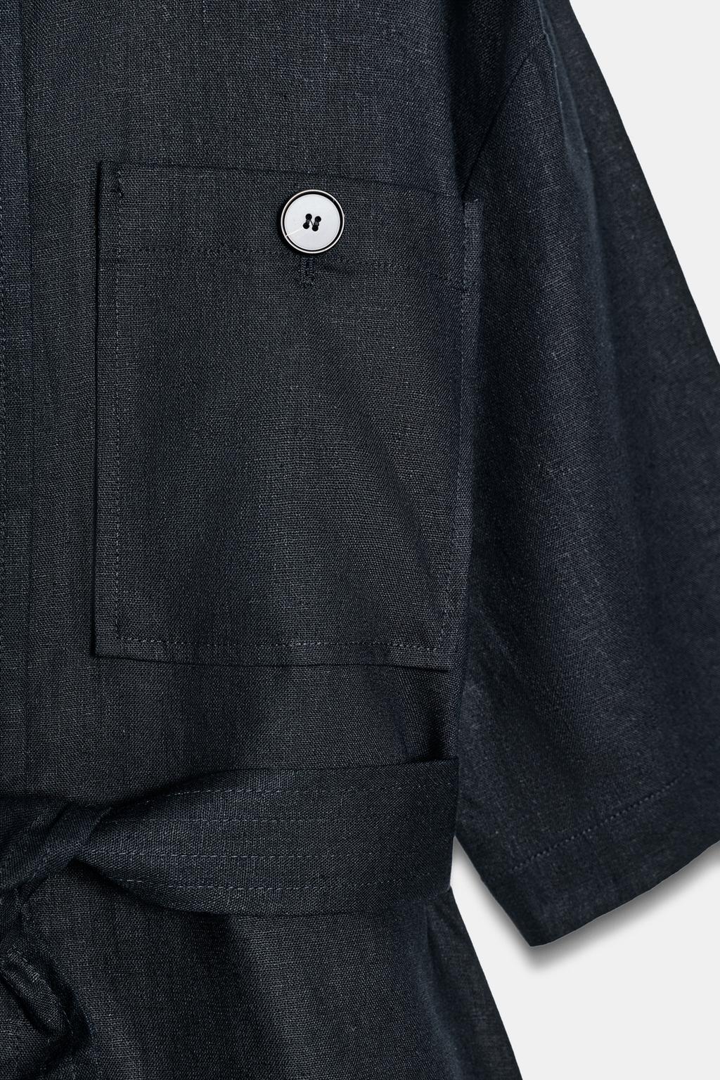 КУРТКА-САФАРИ ИЗ ЛЬНА С РЕМНЕМ