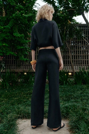 Брюки-сафари из льна- Заказать в России