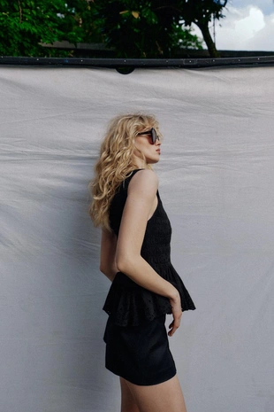 Топ с вафельной тканью- Заказать в России