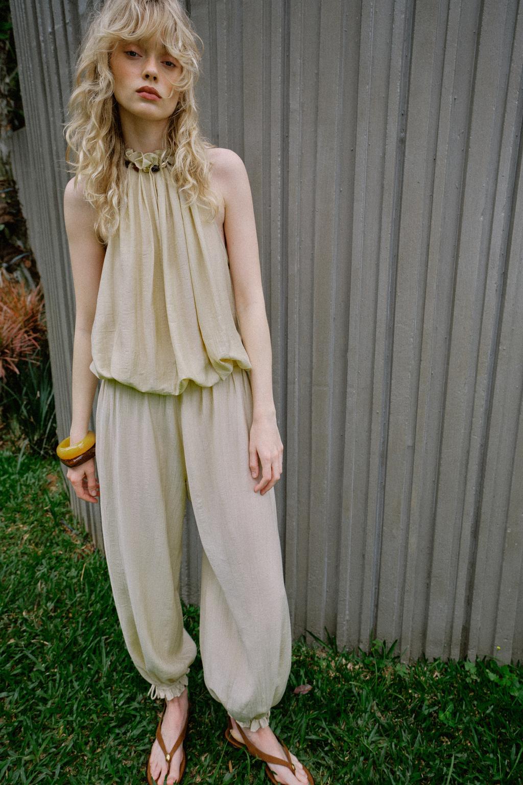 БРЮКИ-БАГГИ С ЭЛАСТИЧНЫМ ПОЯСОМ