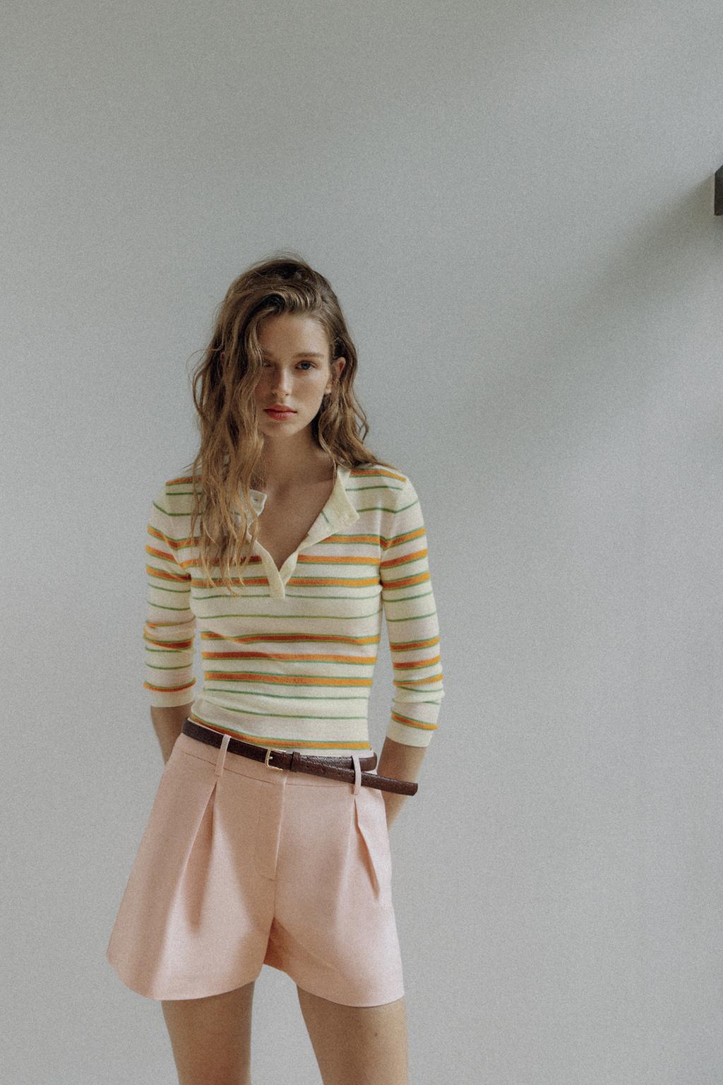 БЕРМУДЫ С ЗАЩИПАМИ И РЕМНЕМ