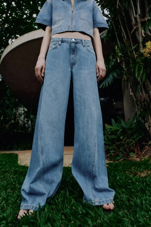 Джинсы Z1975 Wide Leg с высокой посадкой- Заказать в России