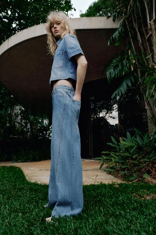 Джинсы Z1975 Wide Leg с высокой посадкой- Заказать в России