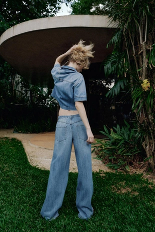 Джинсы Z1975 Wide Leg с высокой посадкой- Заказать в России