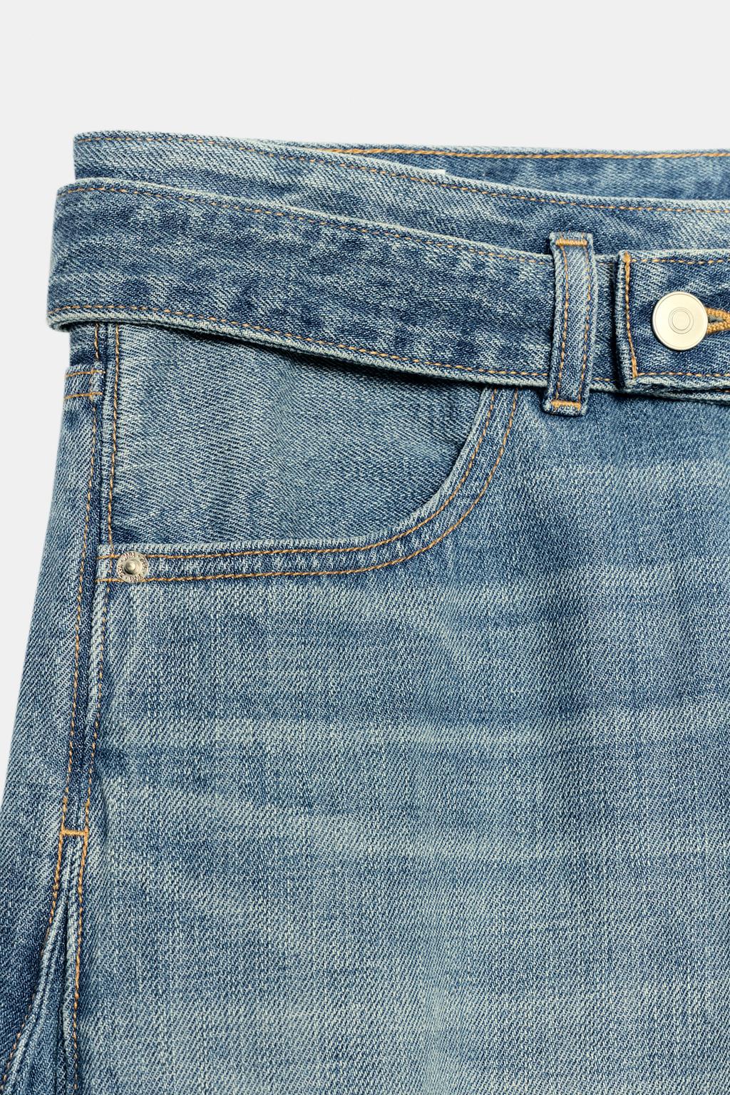 ДЖИНСЫ TRF СО СРЕДНЕЙ ПОСАДКОЙ И ПОЯСОМ