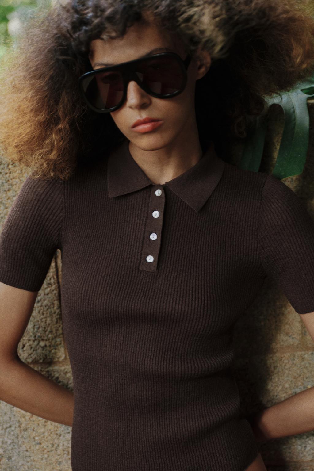 ПОЛО В СЕЛЬСКОМ СТИЛЕ С КОРОТКИМИ РУКАВАМИ