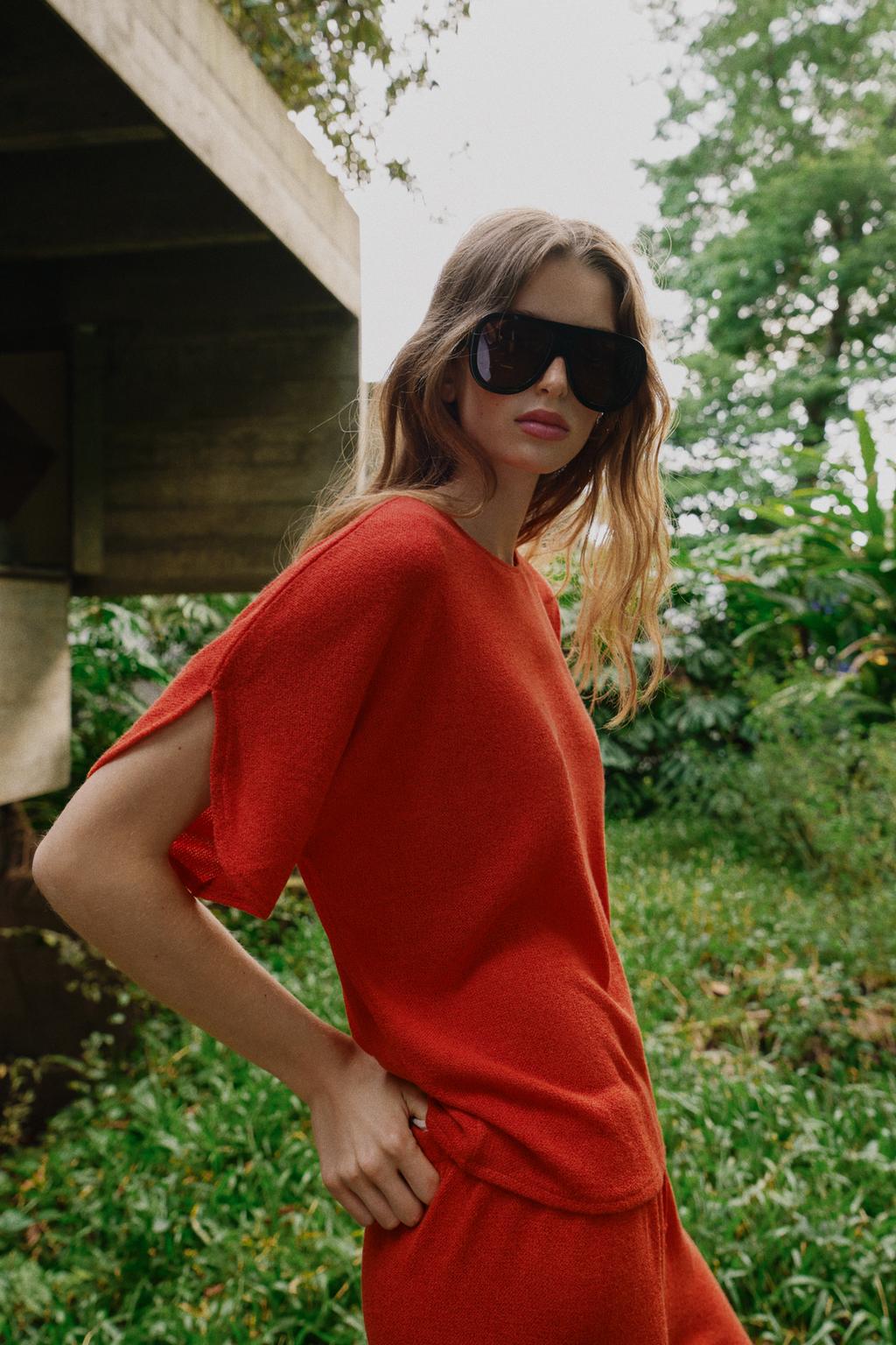 ТОП В СТИЛЕ РУСТИК С РУКАВАМИ-КРЫЛЫШКАМИ