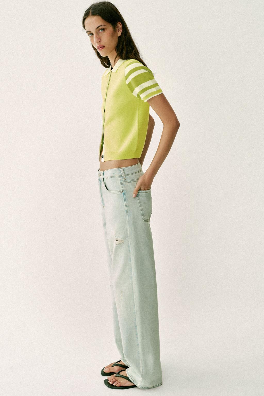 ДЖИНСЫ Z1975 прямого кроя СО СРЕДНЕЙ ПОСАДКОЙ И РАЗРЕЗАМИ