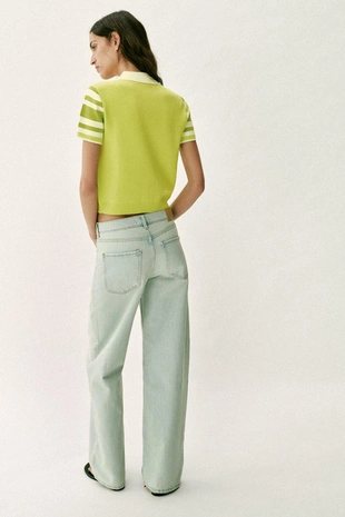 Джинсы Z1975 прямого кроя со средней посадкой и разрезами- Заказать в России