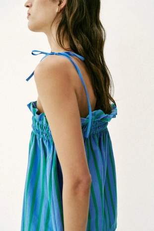 Топ в полоску на бретелях- Заказать в России