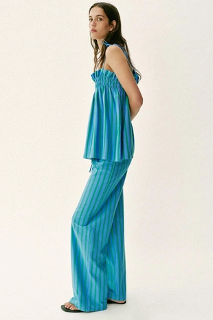 Топ в полоску на бретелях- Заказать в России