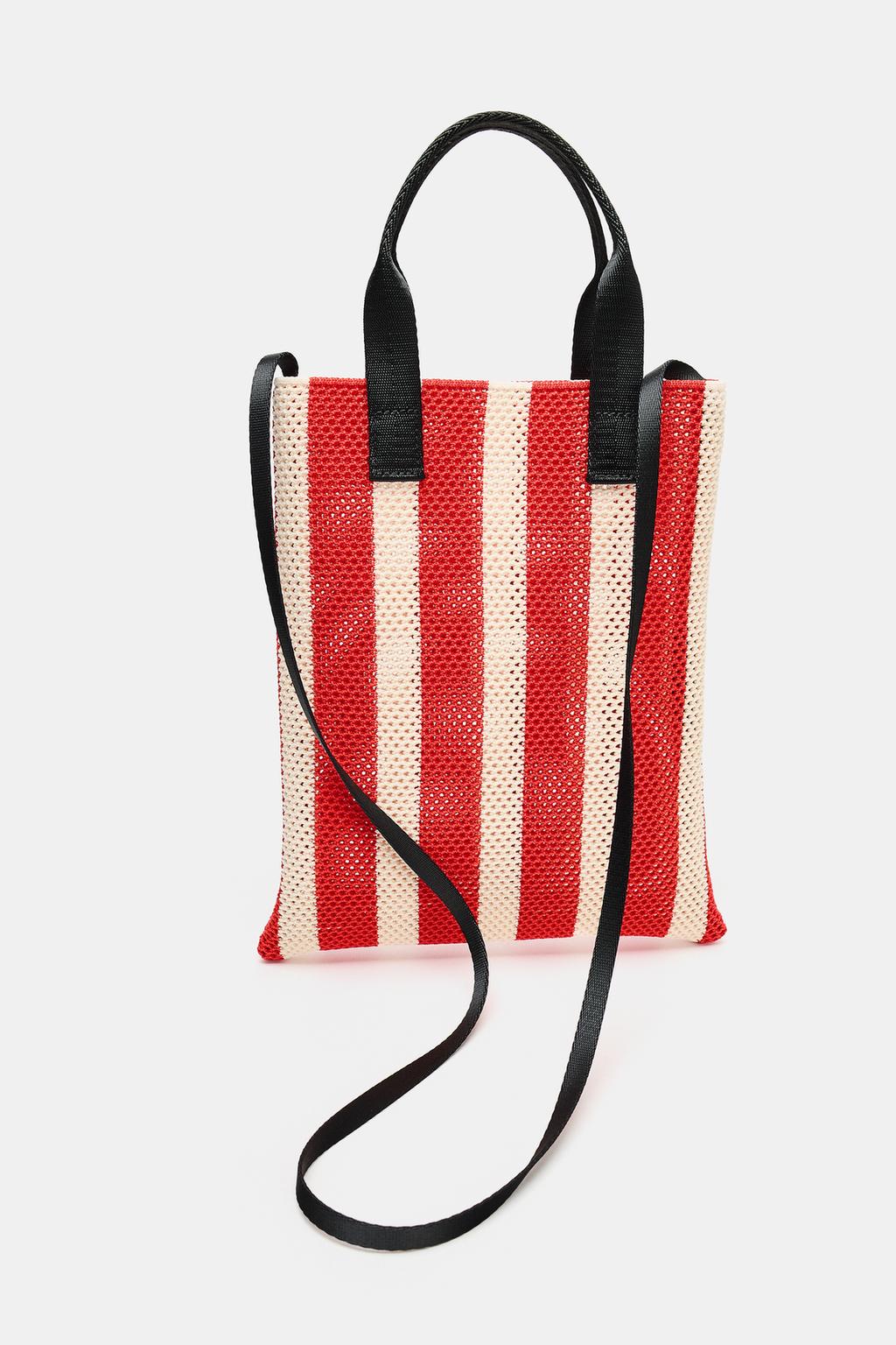 НЕБОЛЬШАЯ СУМКА-ШОПЕР С АЖУРНЫМ УЗОРОМ