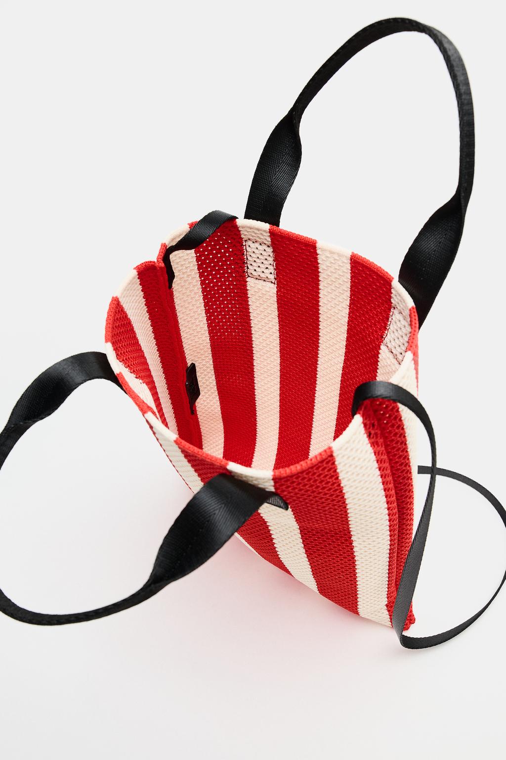 НЕБОЛЬШАЯ СУМКА-ШОПЕР С АЖУРНЫМ УЗОРОМ