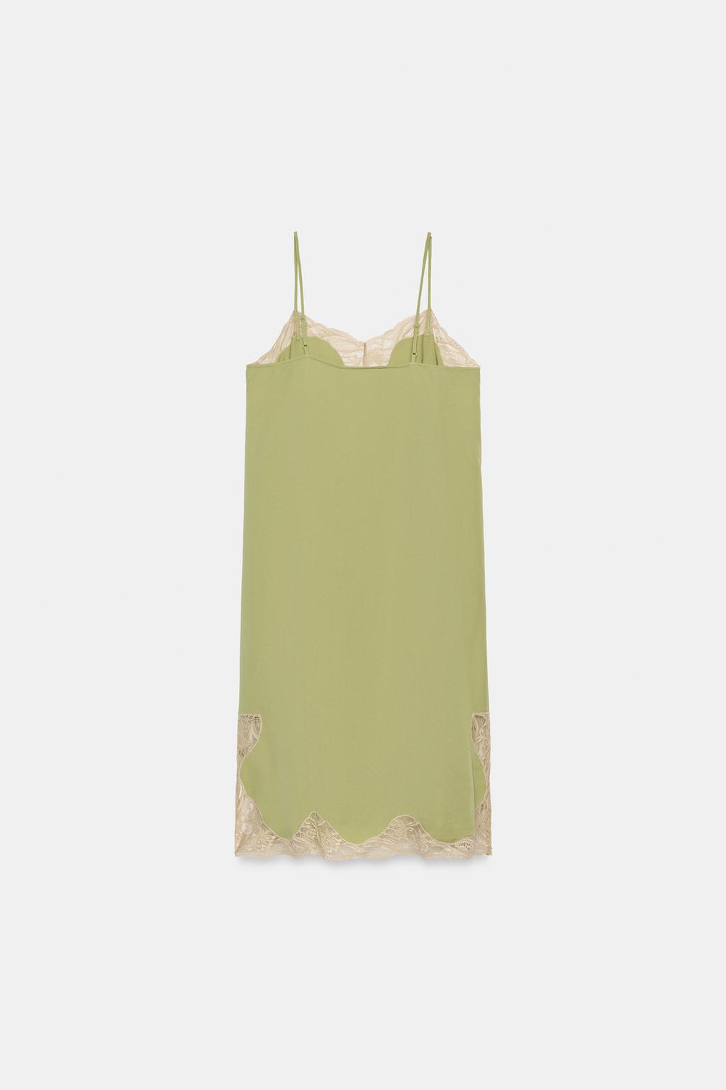 АТЛАСНОЕ ПЛАТЬЕ С КРУЖЕВОМ — ZW COLLECTION