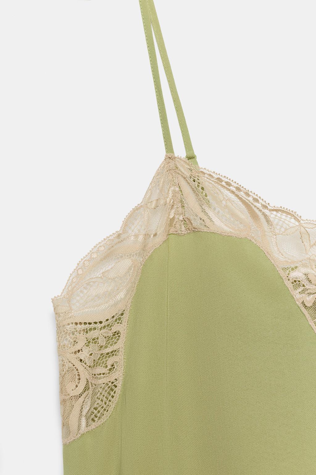 АТЛАСНОЕ ПЛАТЬЕ С КРУЖЕВОМ — ZW COLLECTION