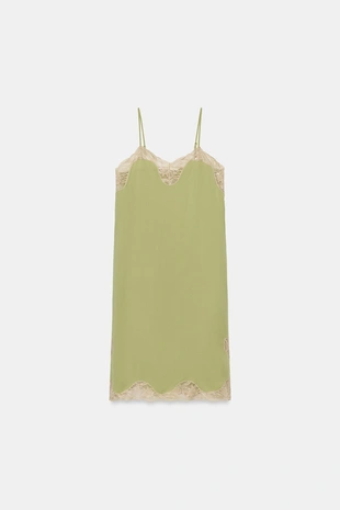 Атласное платье с кружевом — Zw Collection- Заказать в России