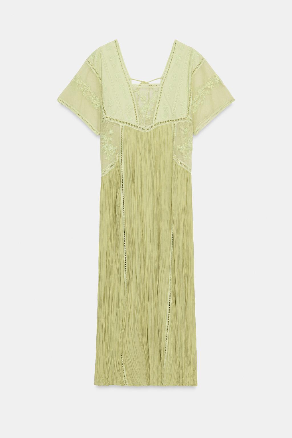 ПЛАТЬЕ ПЛИССЕ С ВЫШИВКОЙ — ZW COLLECTION