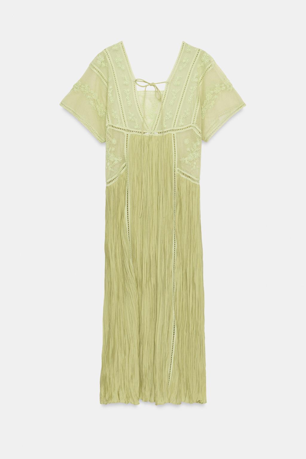 ПЛАТЬЕ ПЛИССЕ С ВЫШИВКОЙ — ZW COLLECTION