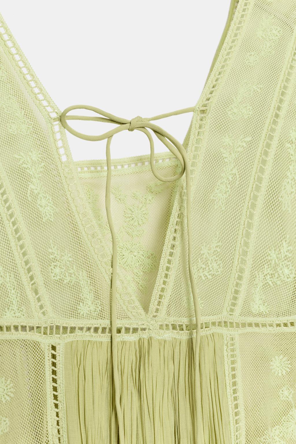 ПЛАТЬЕ ПЛИССЕ С ВЫШИВКОЙ — ZW COLLECTION