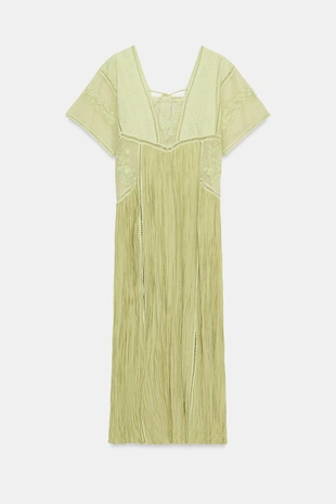 Платье плиссе с вышивкой — Zw Collection- Заказать в России