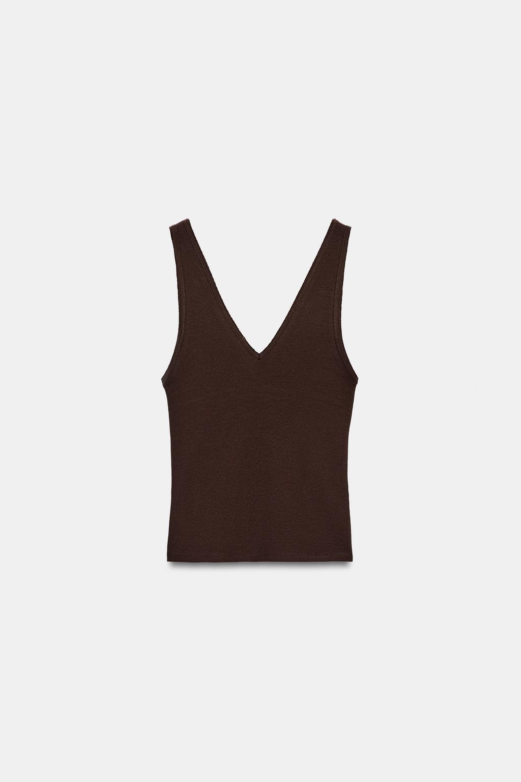 ТОП В РУБЧИК С V-ОБРАЗНЫМ ВЫРЕЗОМ