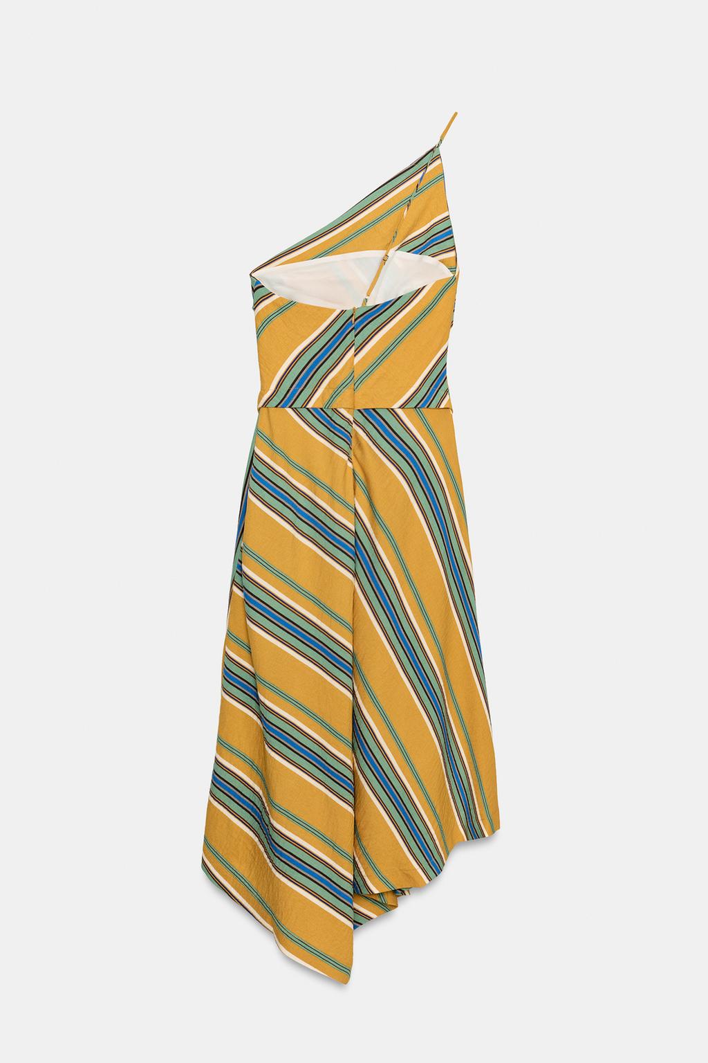 АСИММЕТРИЧНОЕ ПЛАТЬЕ МИДИ В ПОЛОСКУ