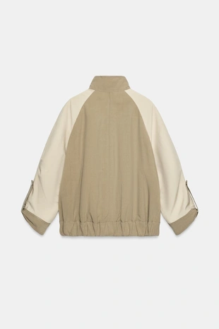 Комбинированная стеганая куртка- Заказать в России